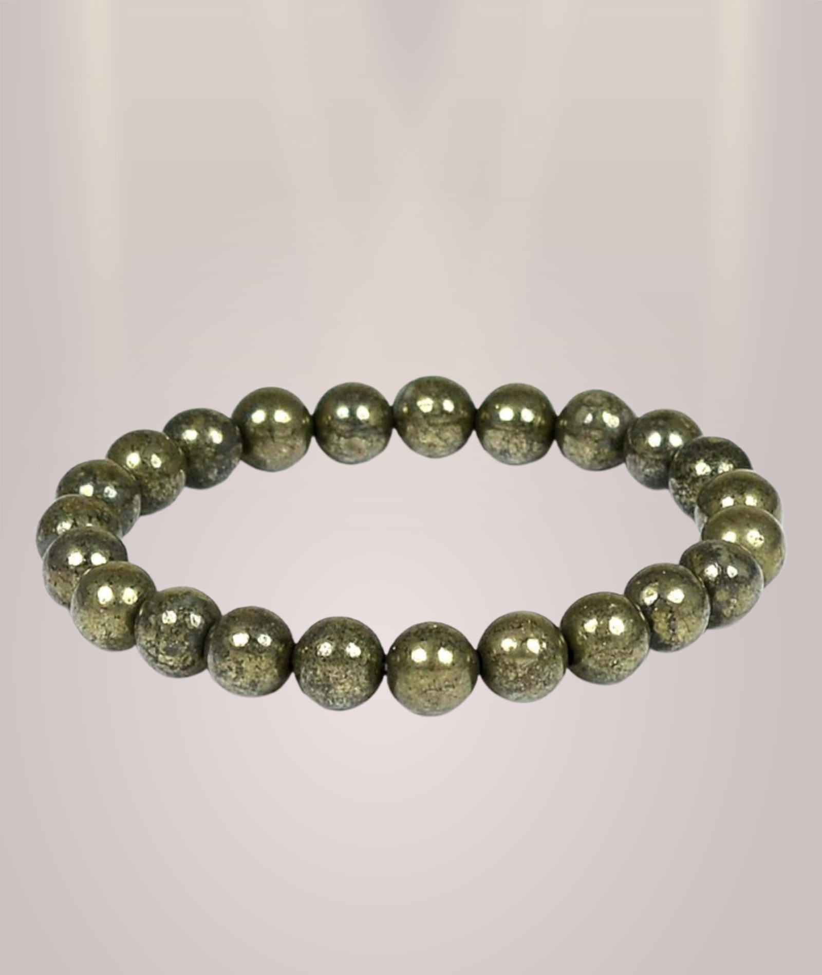 Unpolished Golden Pyrite Bracelet 8 mm